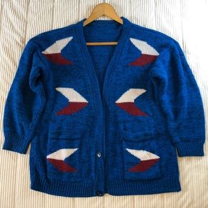 Royal Blue Cardigan Sweater